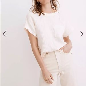 Madewell Lightspun Renwood Button-Back Top